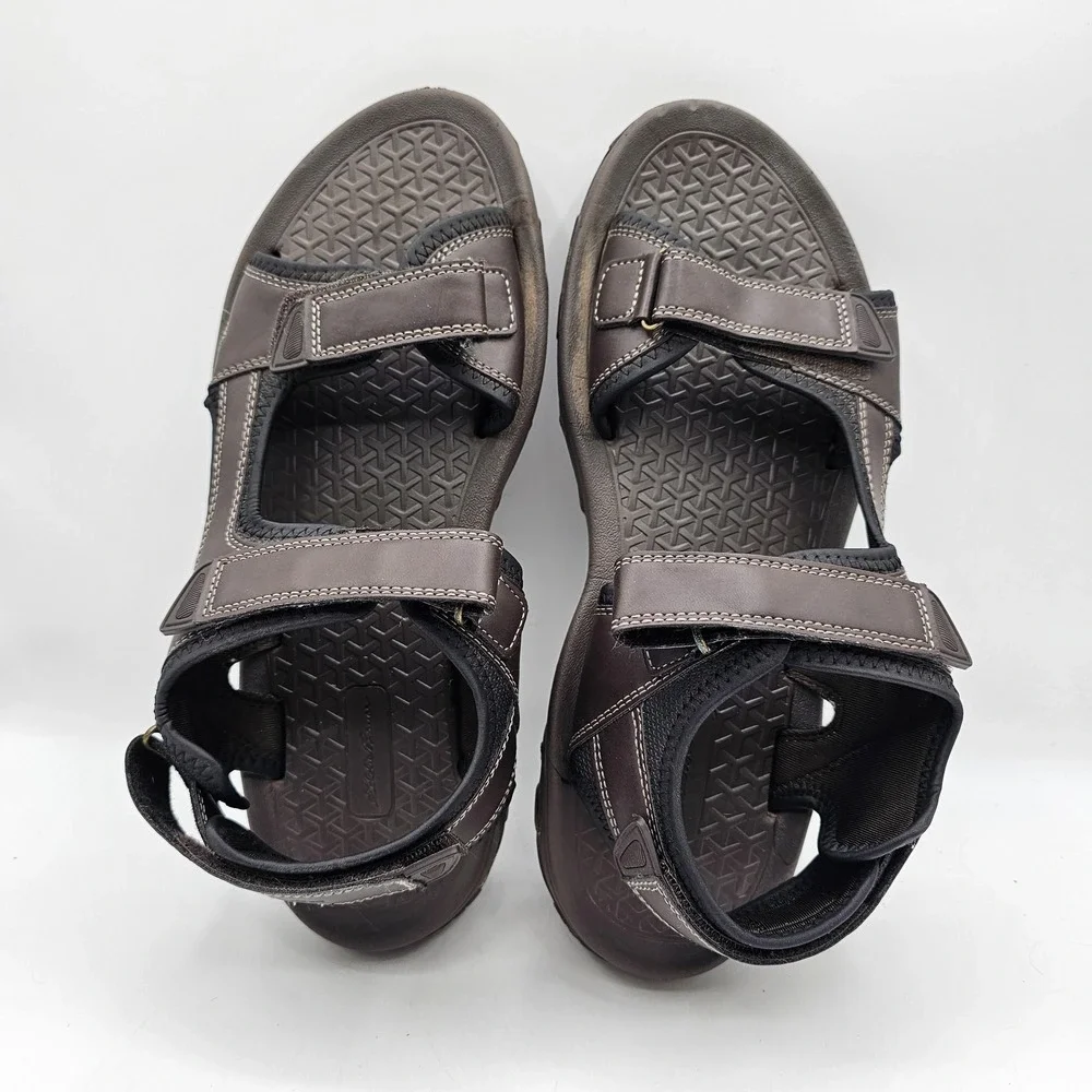 Eddie Bauer Sandals Shoes Mens Size‎ 11 Brown Hook & Loop Adjustable Comfort